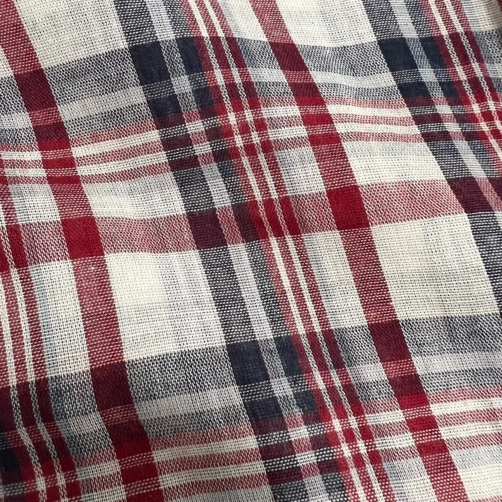 The NINES 100% Cotton Plaid Midi Dress Size S Women